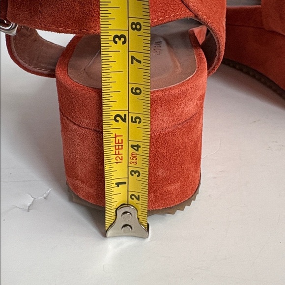 Homers Artisan orange suede platform slingback sandals - Picture 16 of 16